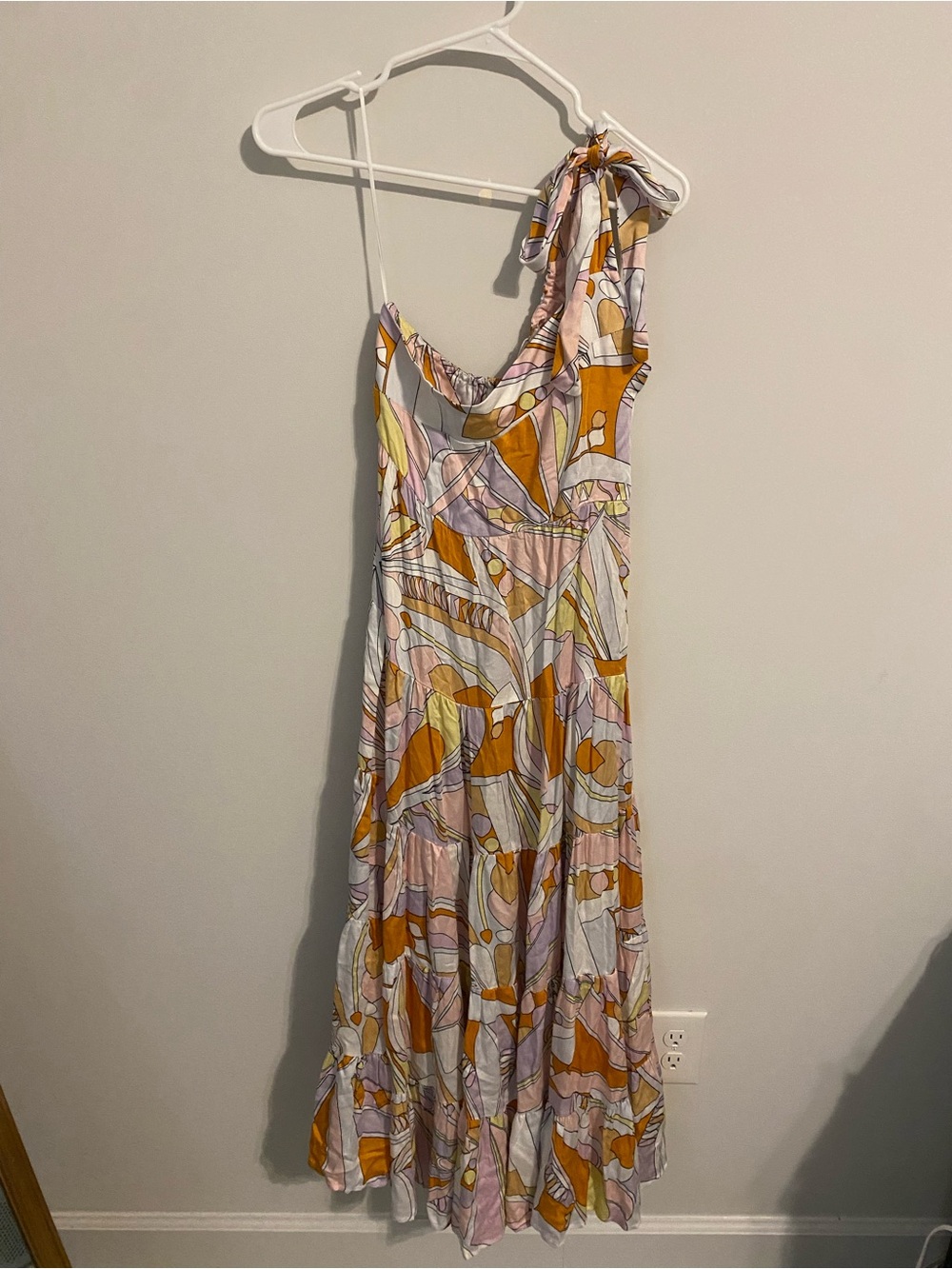 Olivaceous One-Shoulder Maxi Dress